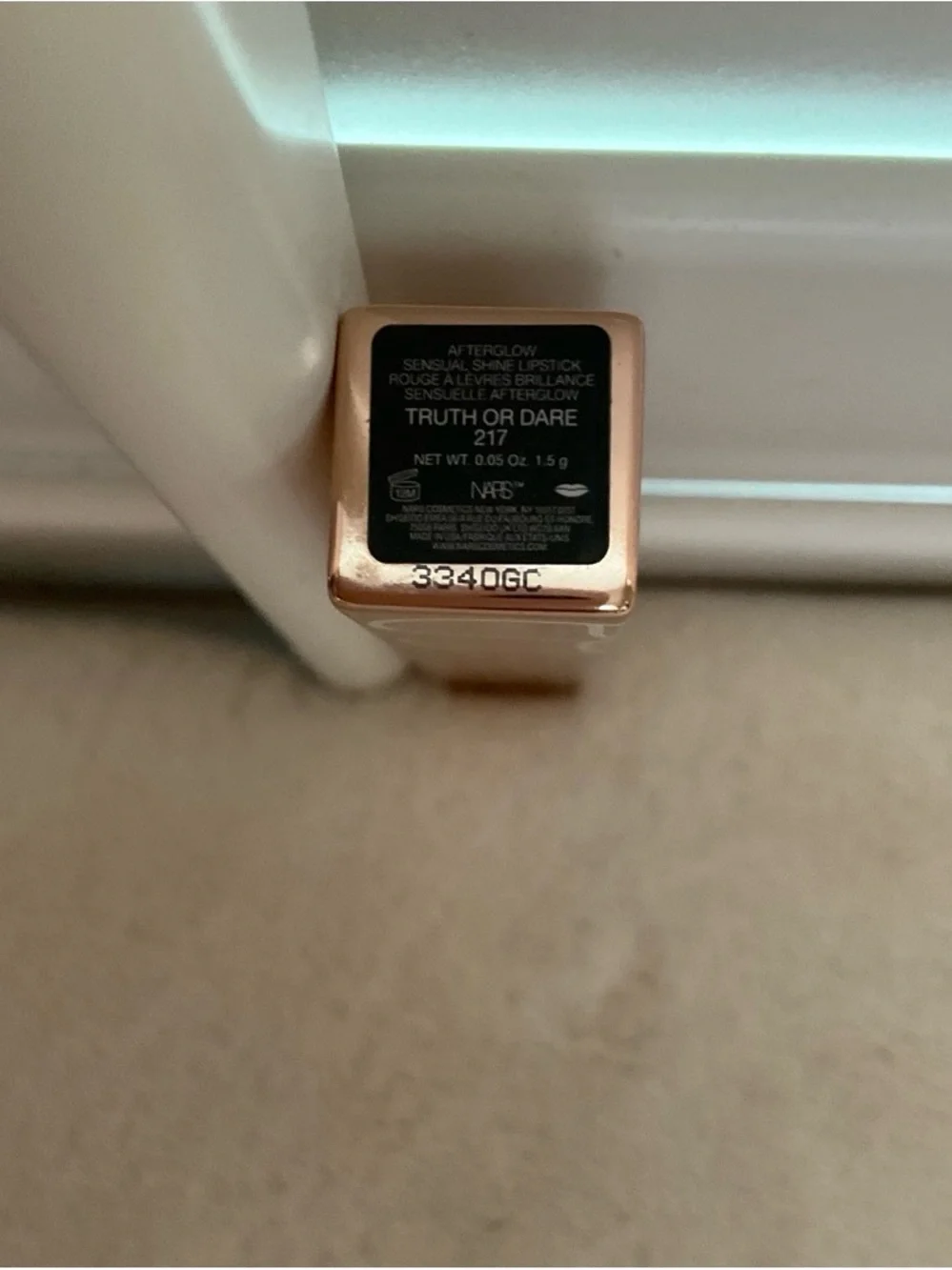 NARS Rose Gold Lipstick Case with Silver Accent